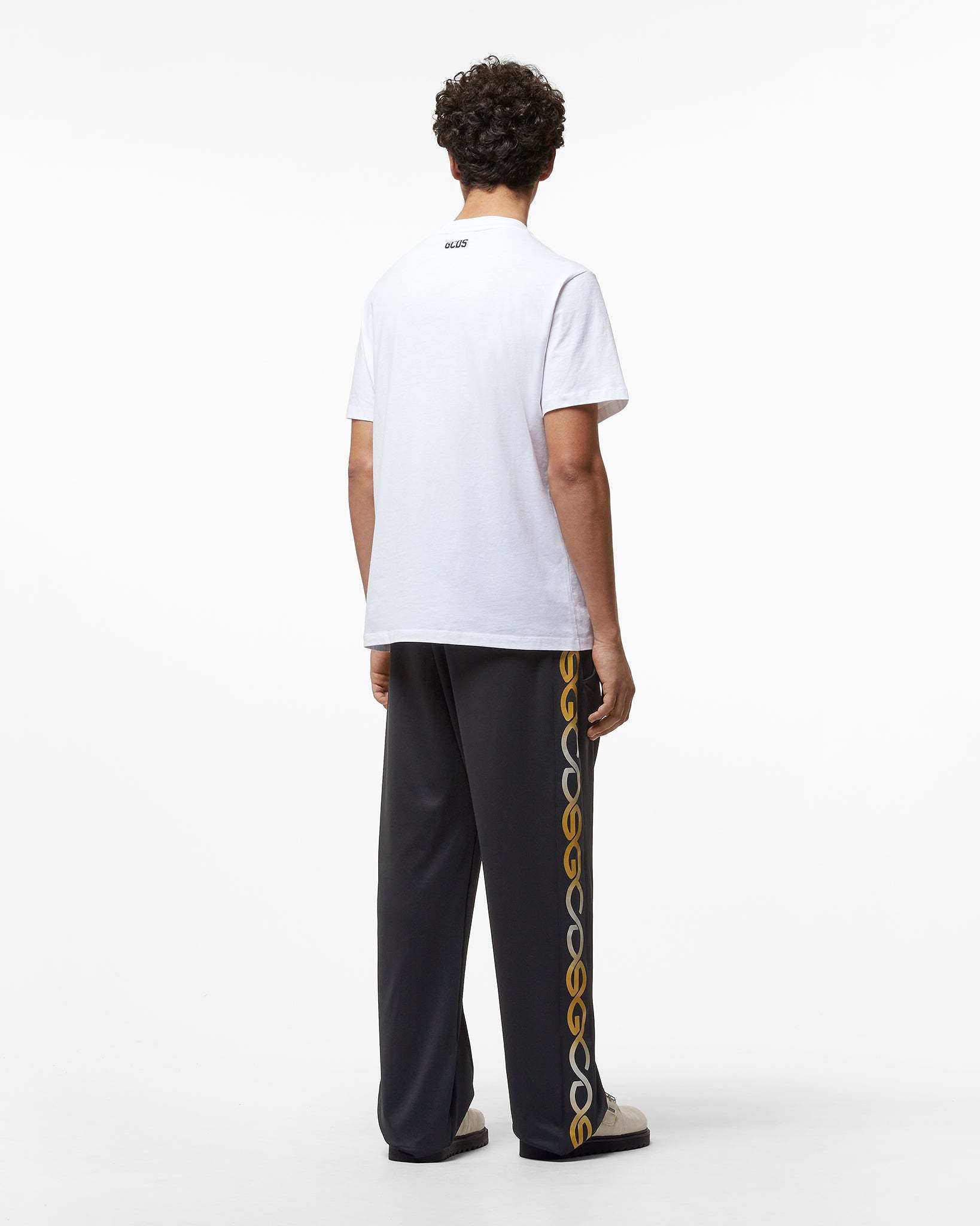 Gcds Reflective Printed Logo Sweatpants In Black
