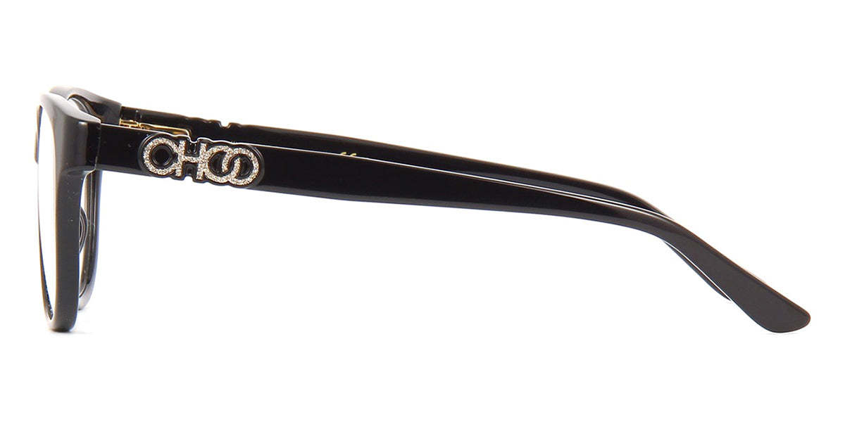 Jimmy Choo Eyewear Round Frame Glasses In Black