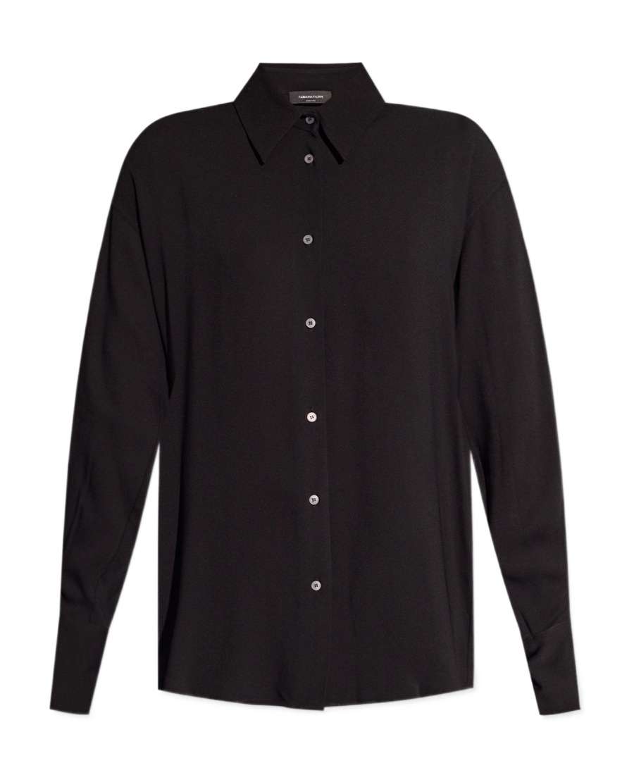 Fabiana Filippi Buttoned Crepe Shirt In Black