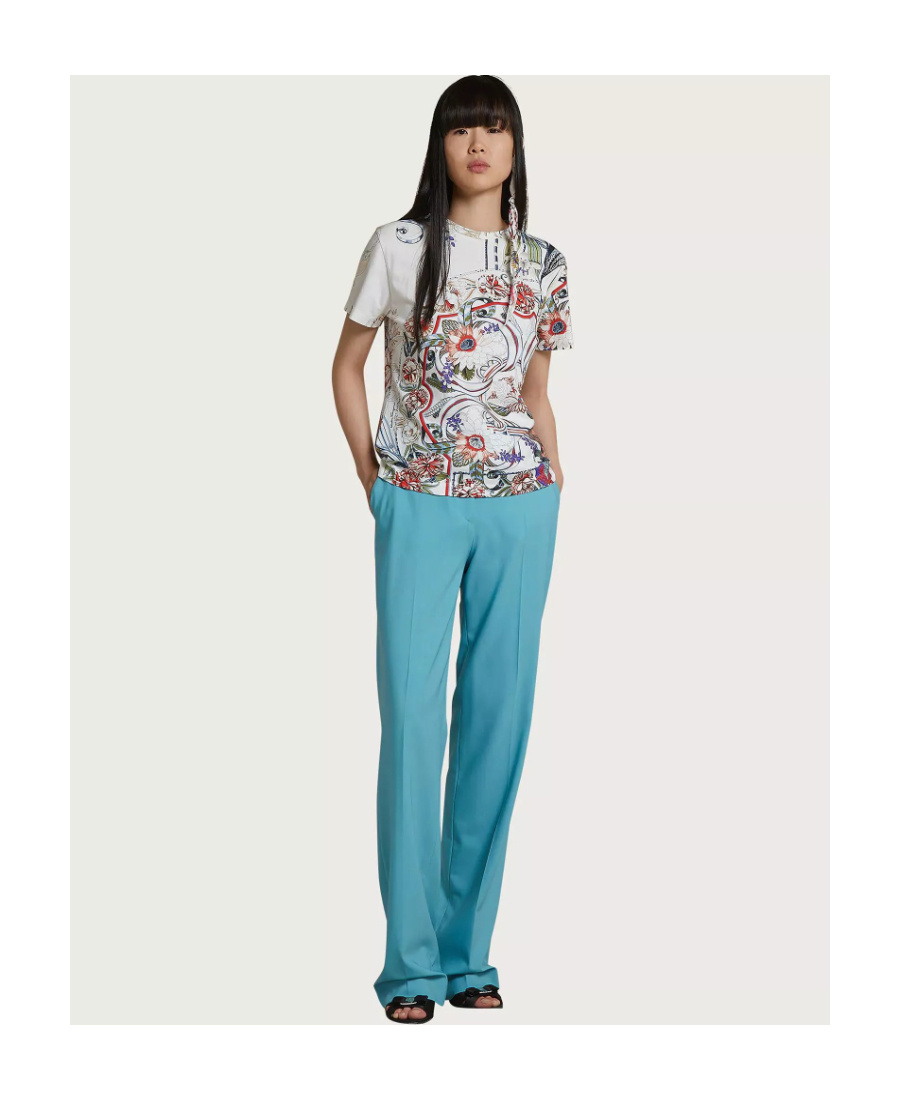 Ferragamo Print T-shirt In White