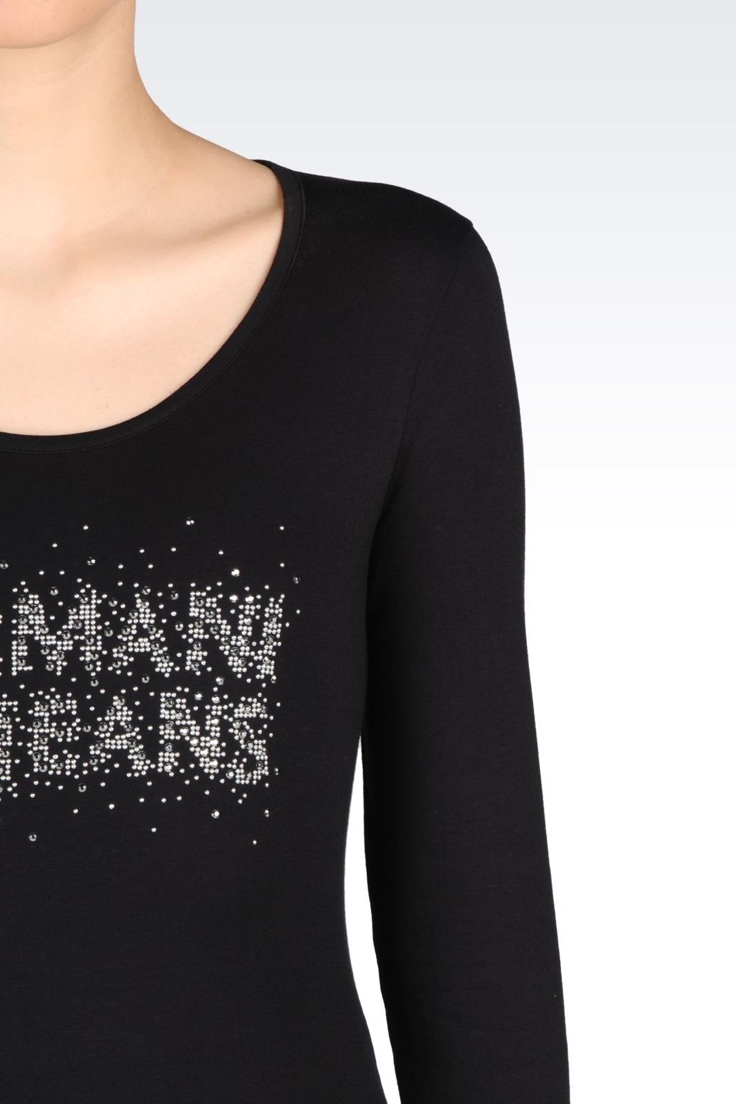 Shop Armani Jeans Logo Details T-shirt In Black