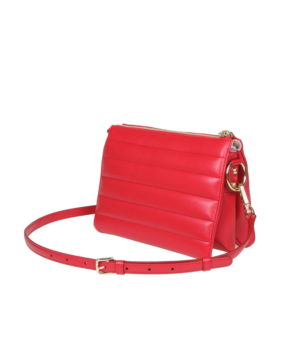 Dolce & Gabbana Stitched-logo Detail Clutch Bag In Red