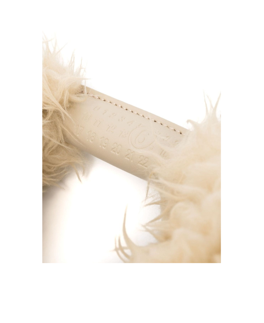 Mm6 Maison Margiela Japanese Faux-fur Shoulder Bag In Nude