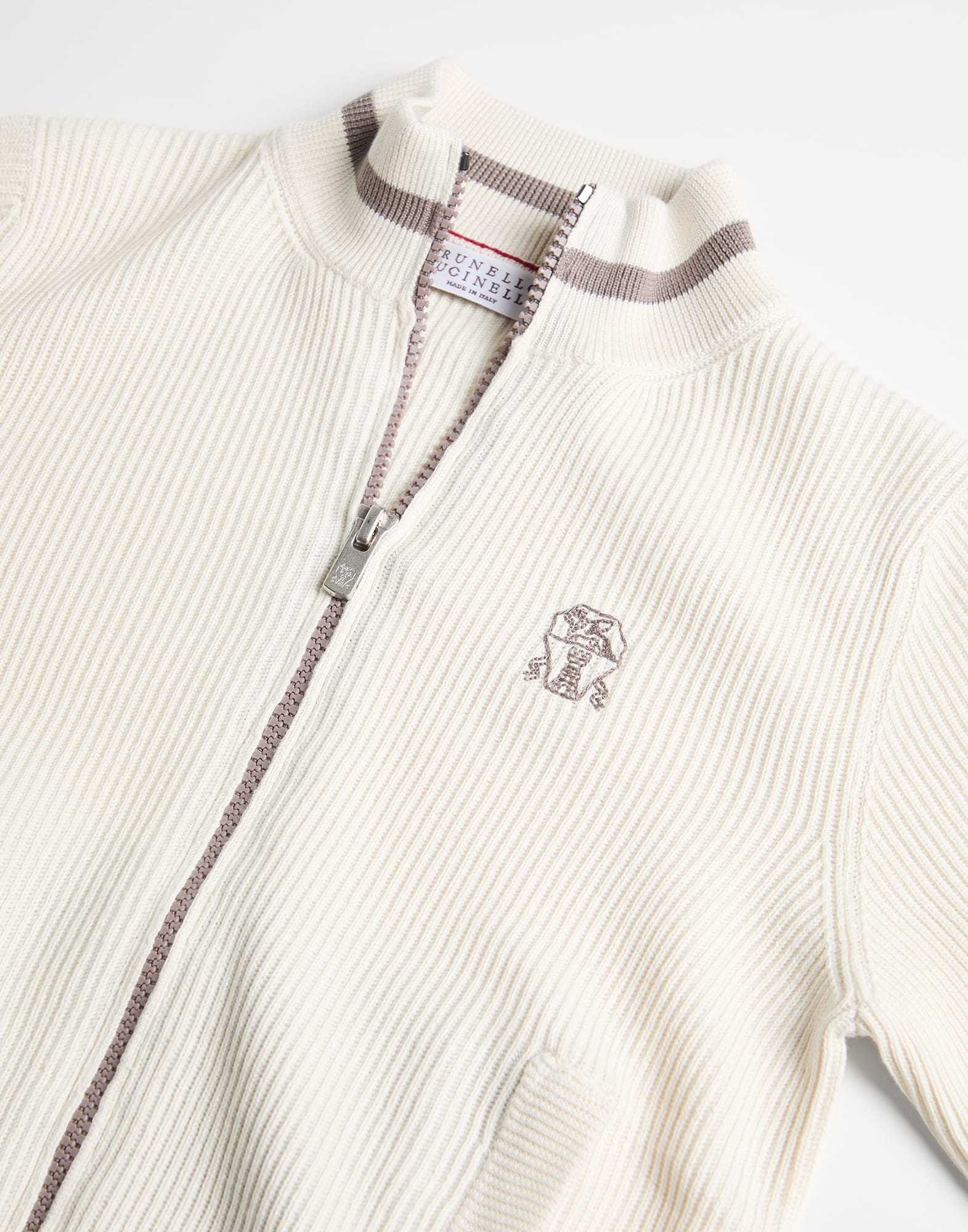 Brunello Cucinelli Ribbed-knit Cardigan In White