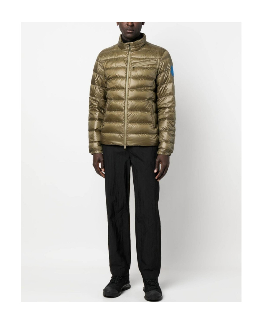 Moncler Zip-fastening Padded Jacket In Green