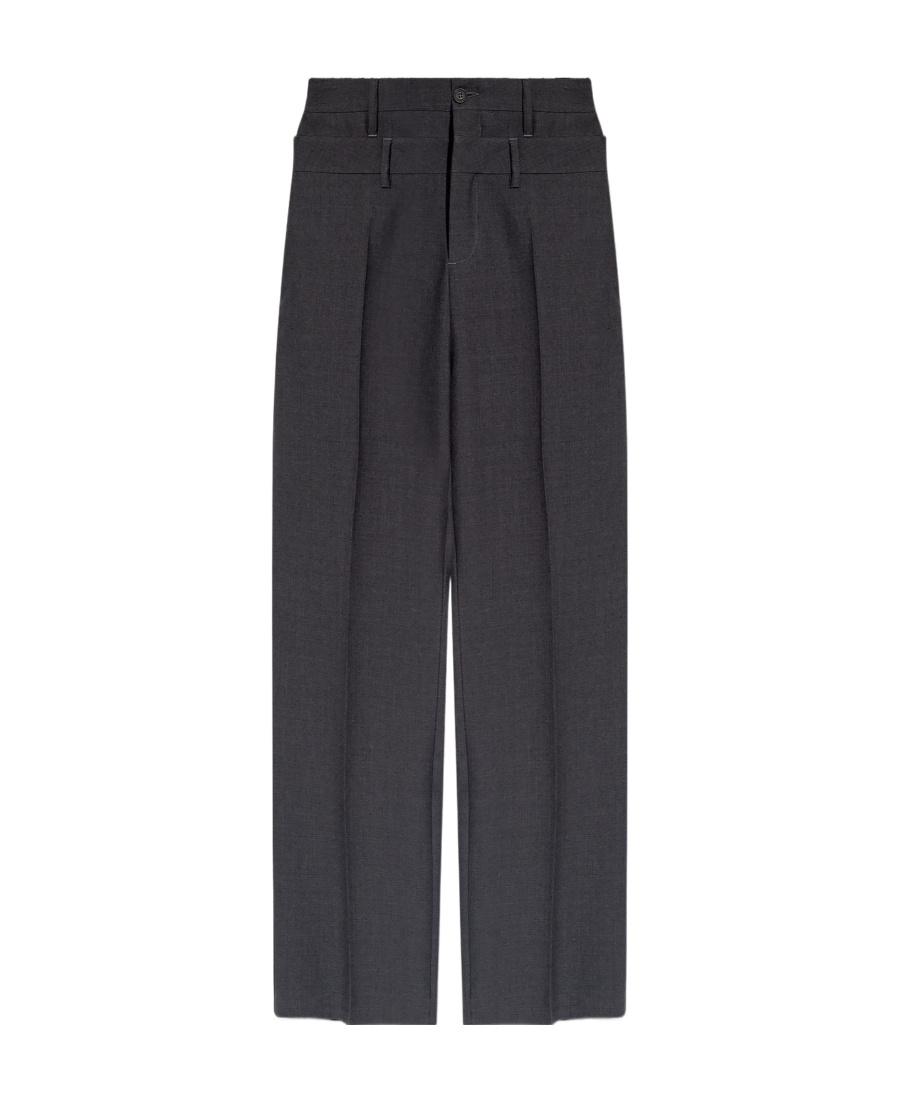 Ambush High-waisted Virgin-wool Trousers In Black