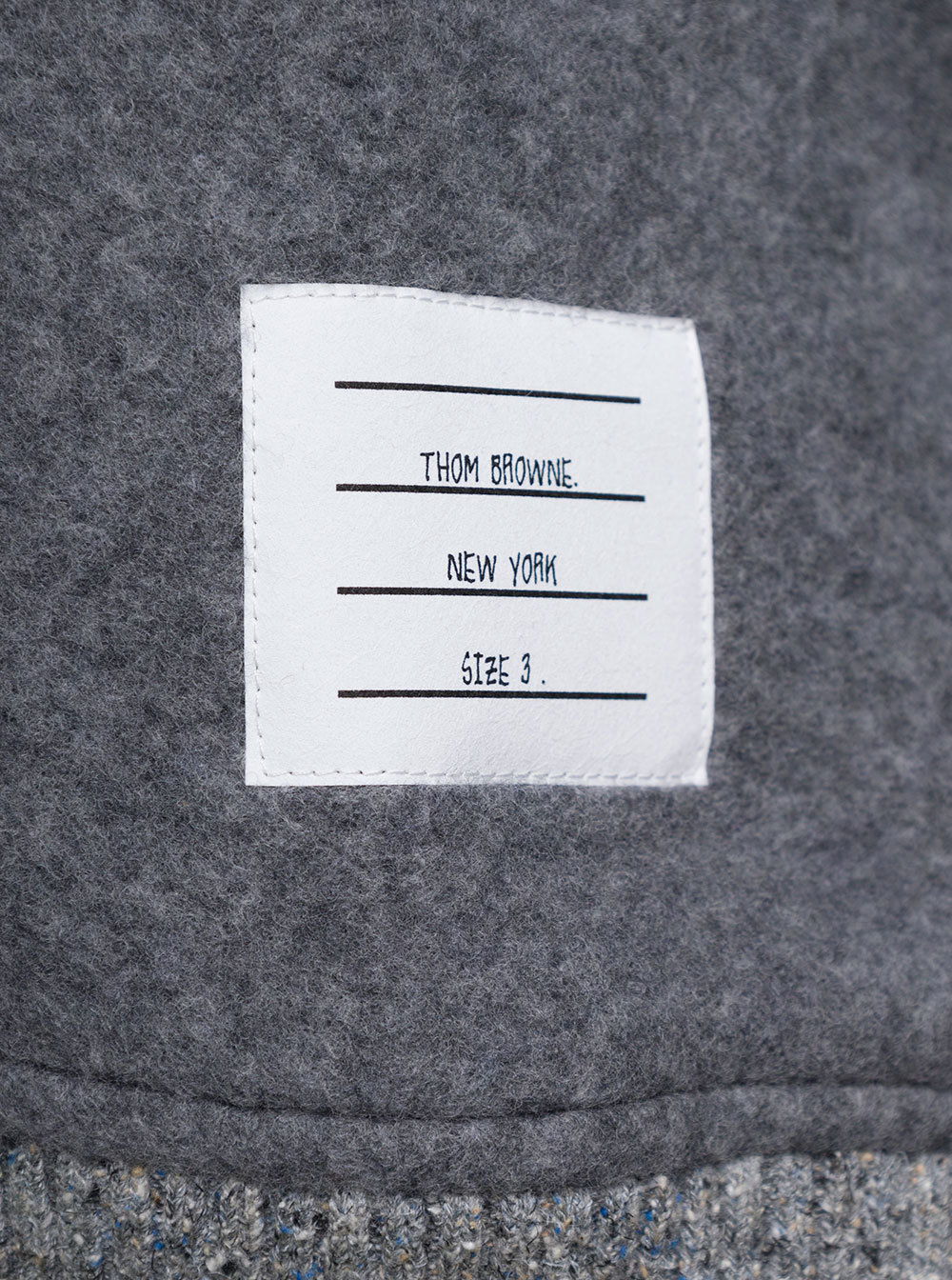 THOM BROWNE LOGO-PATCH CREW NECK JUMPER