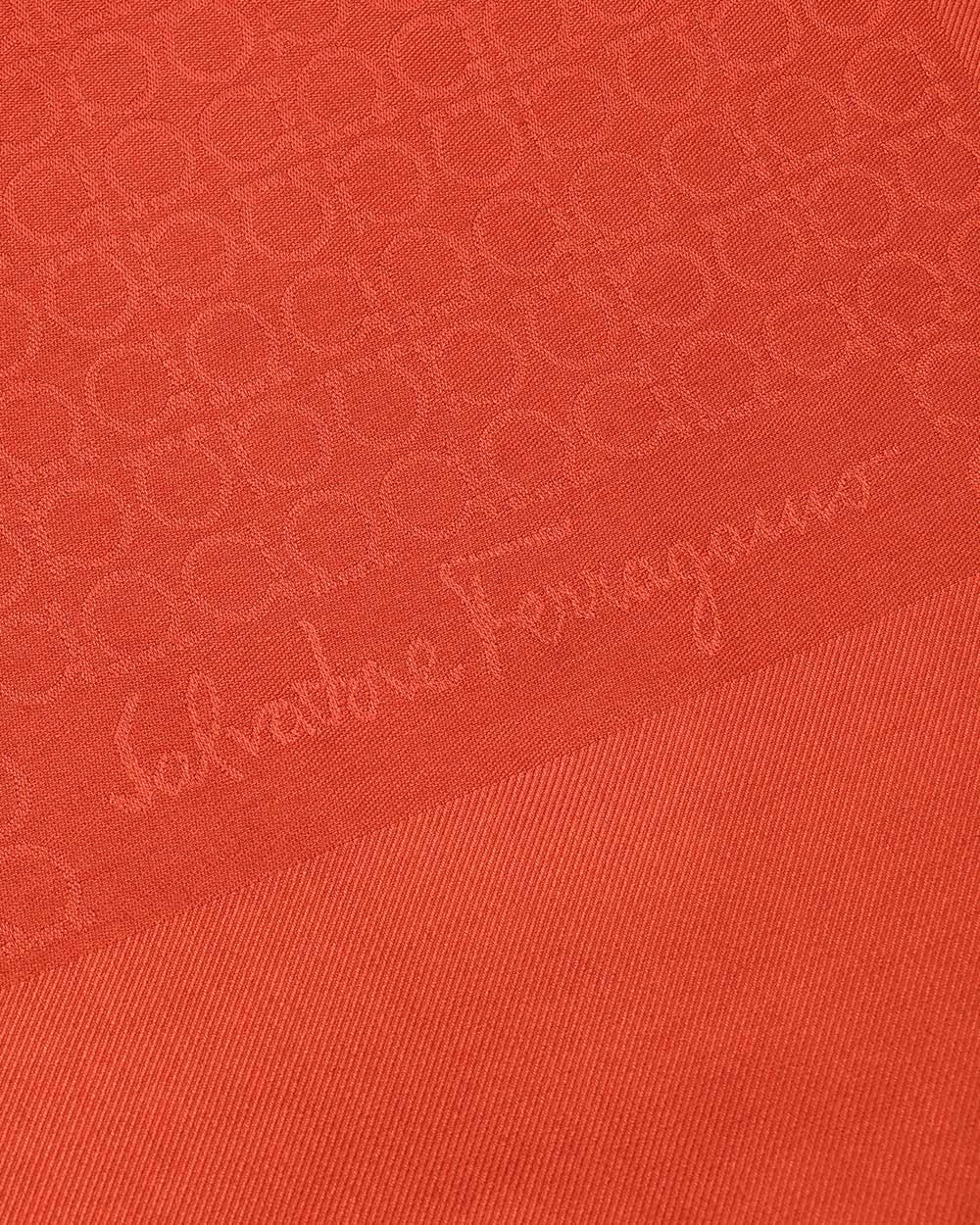 Ferragamo Mark Detail Scarf In Red
