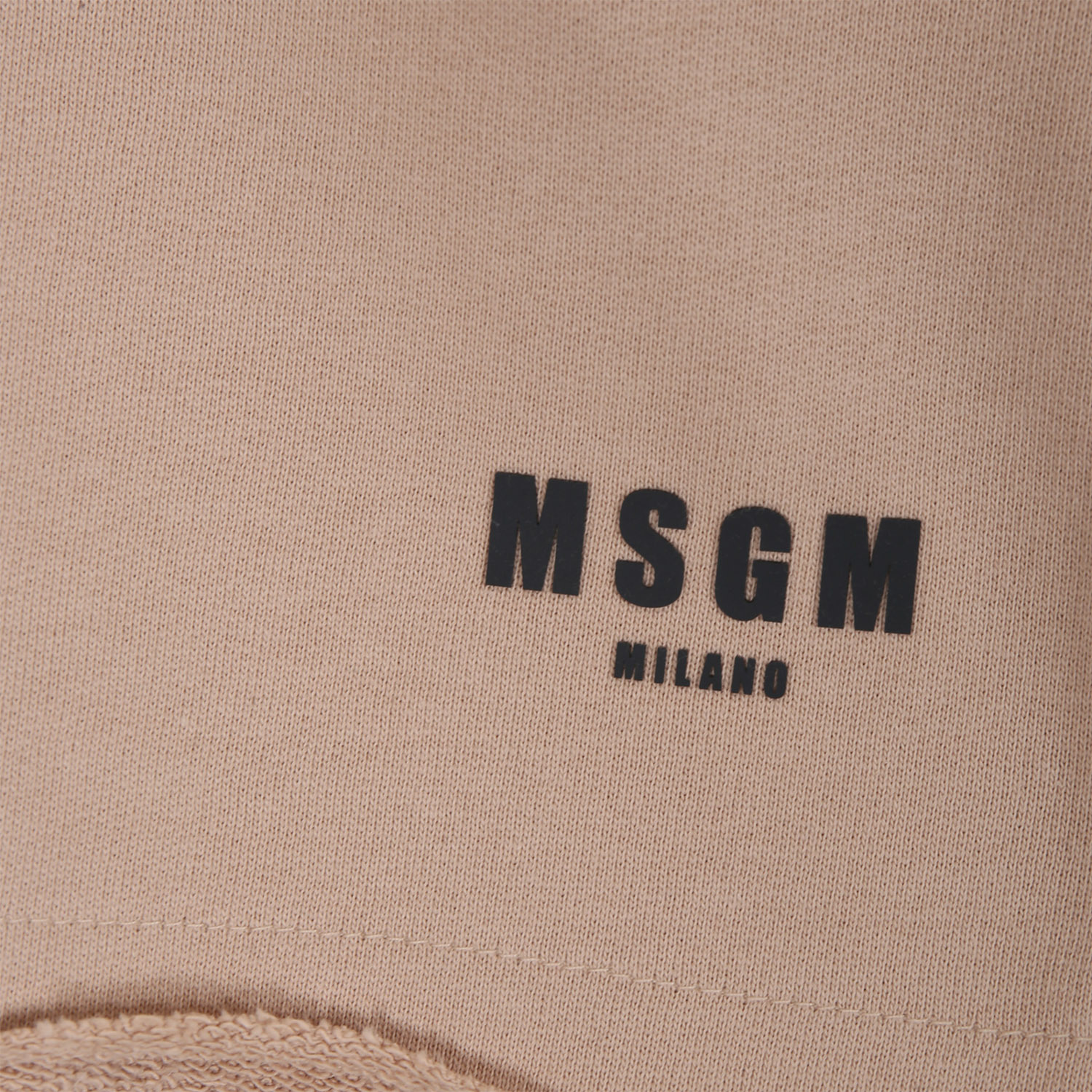 MSGM LOGO-PRINT COTTON BERMUDA SHORTS