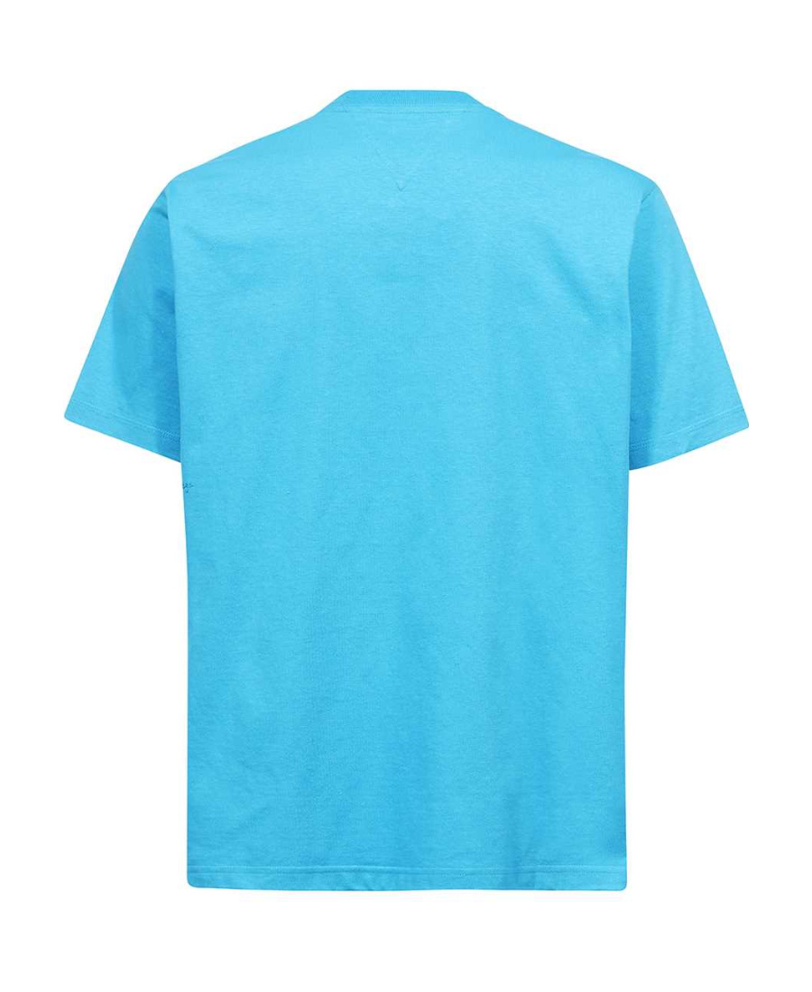 Bottega Veneta Logo Short-sleeved T-shirt In Blue