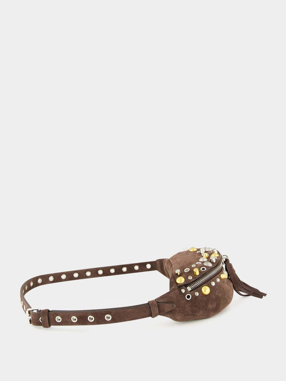 Valentino Nellcôte Suede Belt Bag In Brown