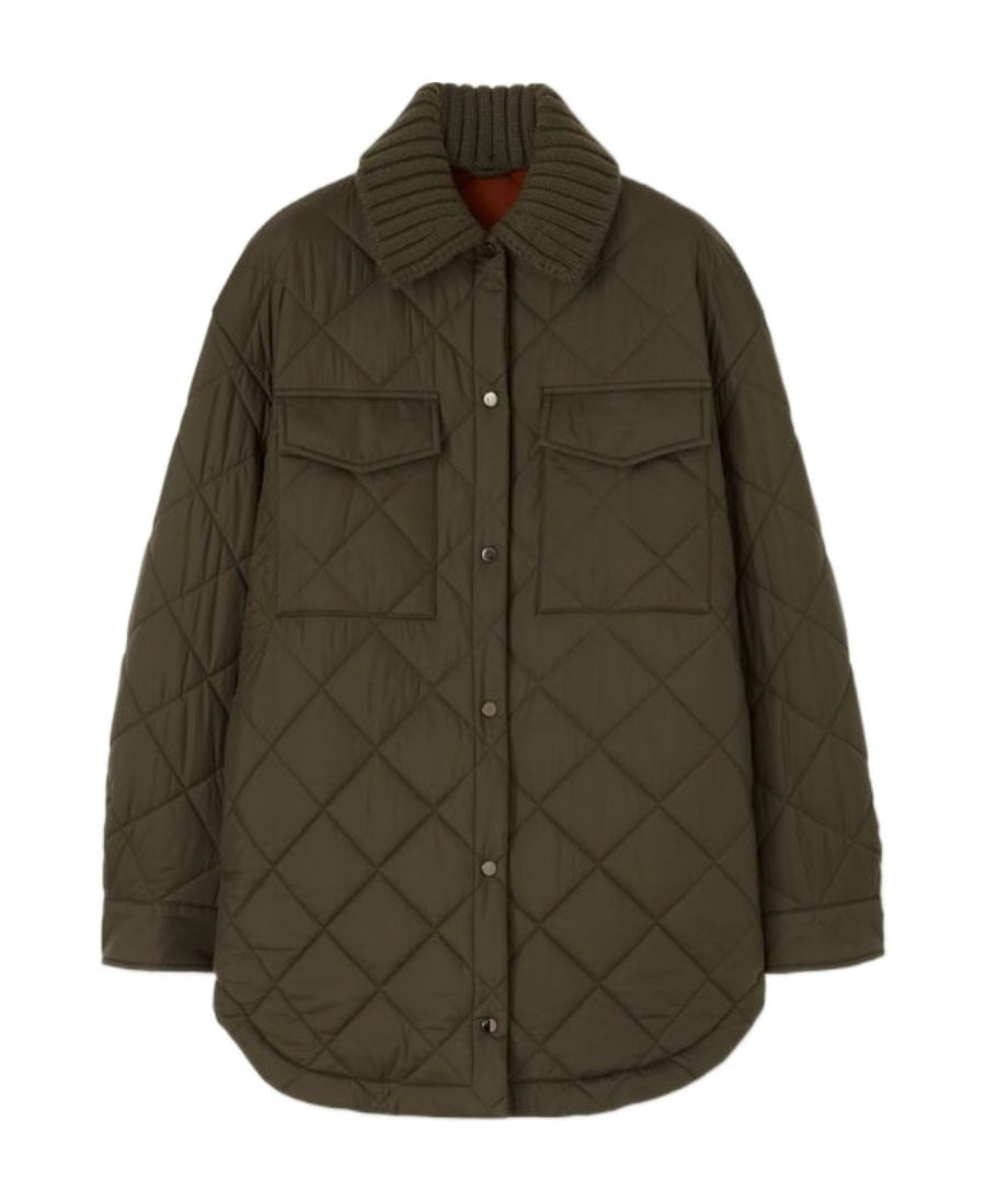 Loro Piana Rocar Diamond-shaped Quilted Casual Jacket In Green