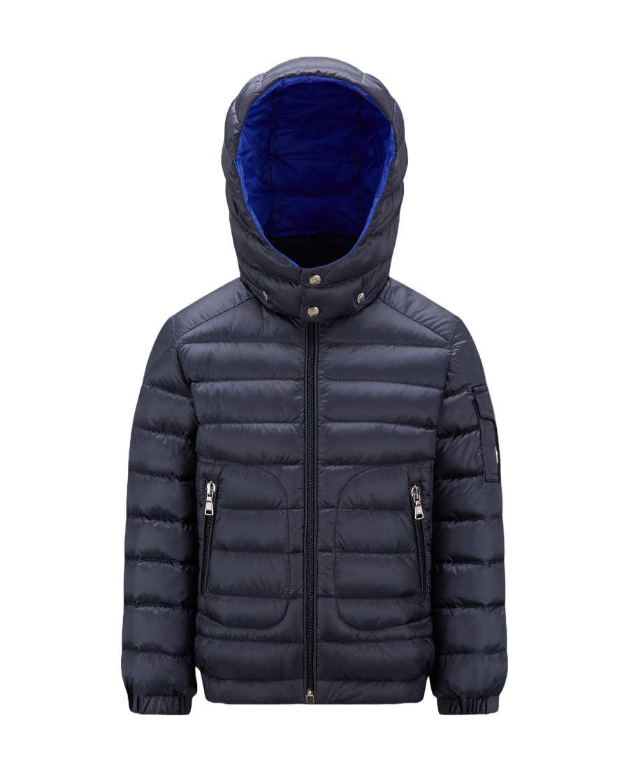 Moncler Laurus Padded Hooded Jacket In Blue
