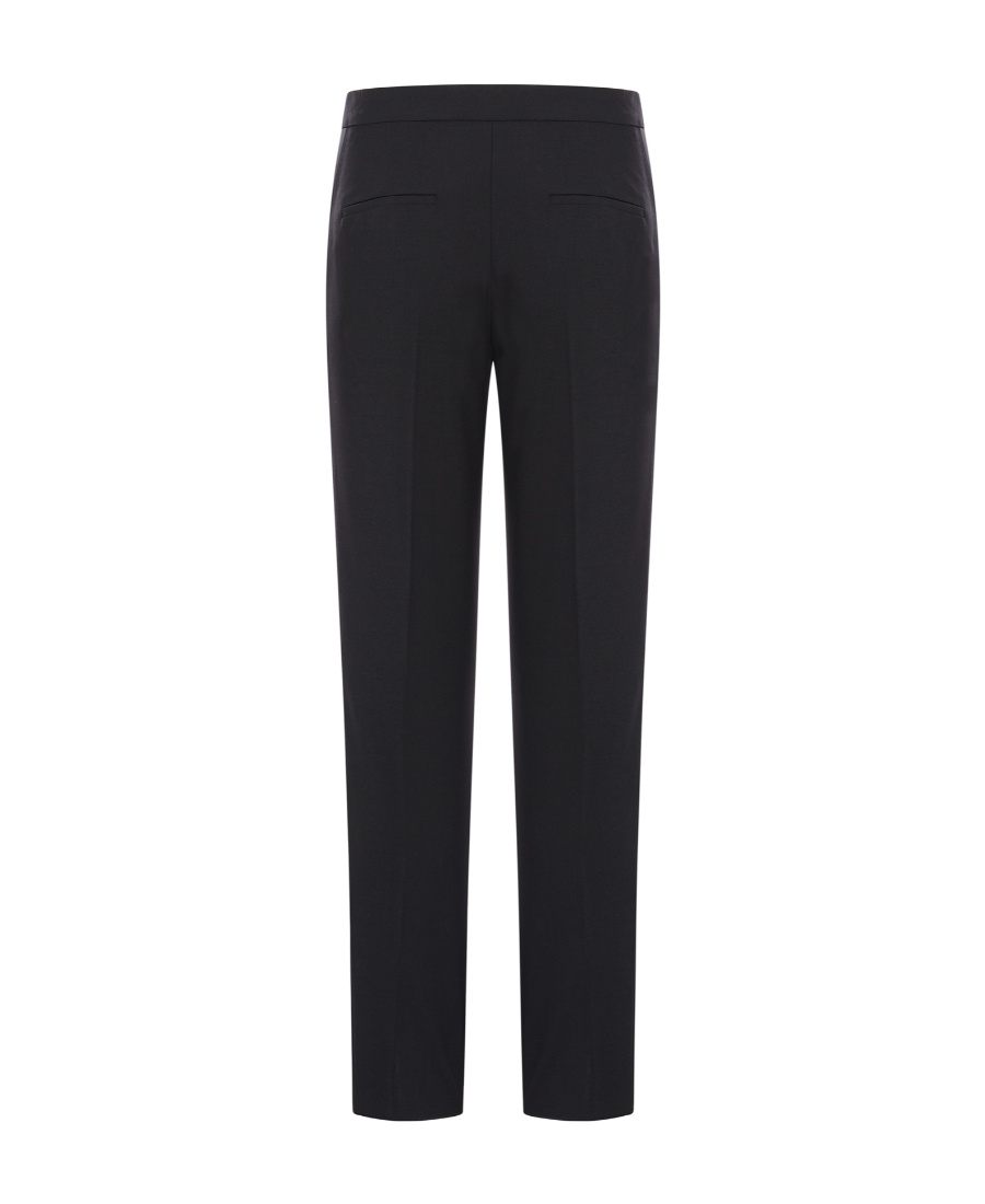 Shop Max Mara Mid-rise Straight-leg Trousers In Black