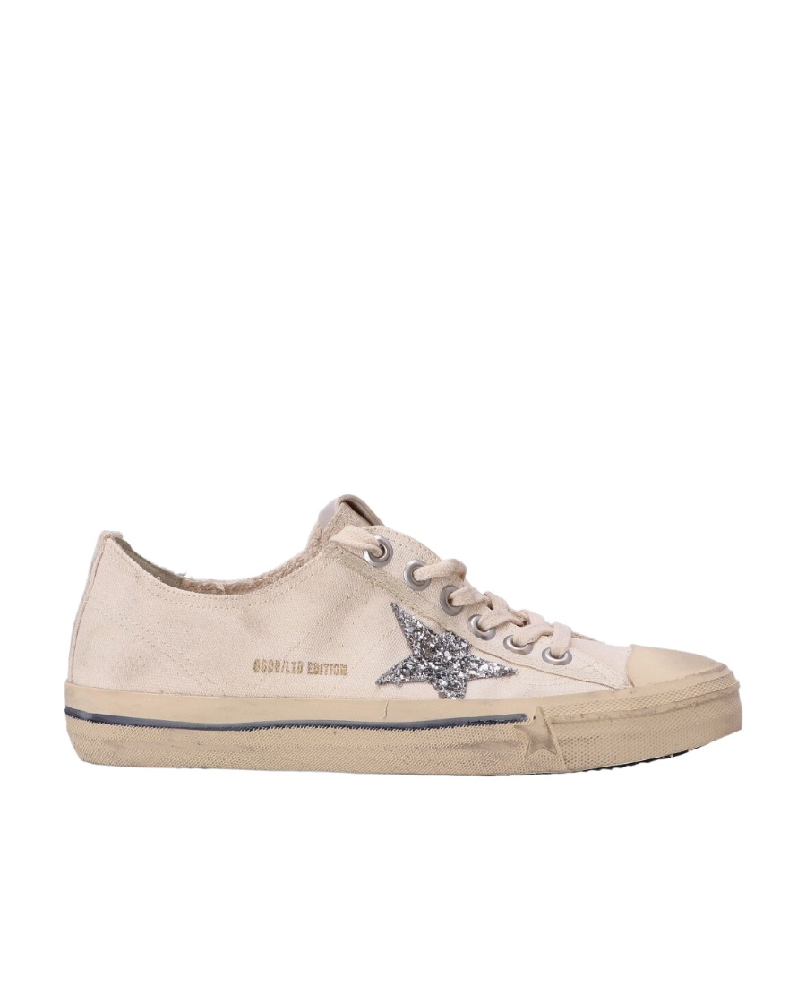 Golden Goose V-star Canvas Sneakers In Gray