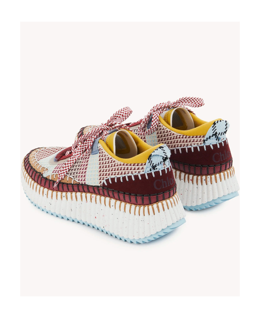 Chloé Nama Sneaker In Lower-impact Mesh In Multicolor
