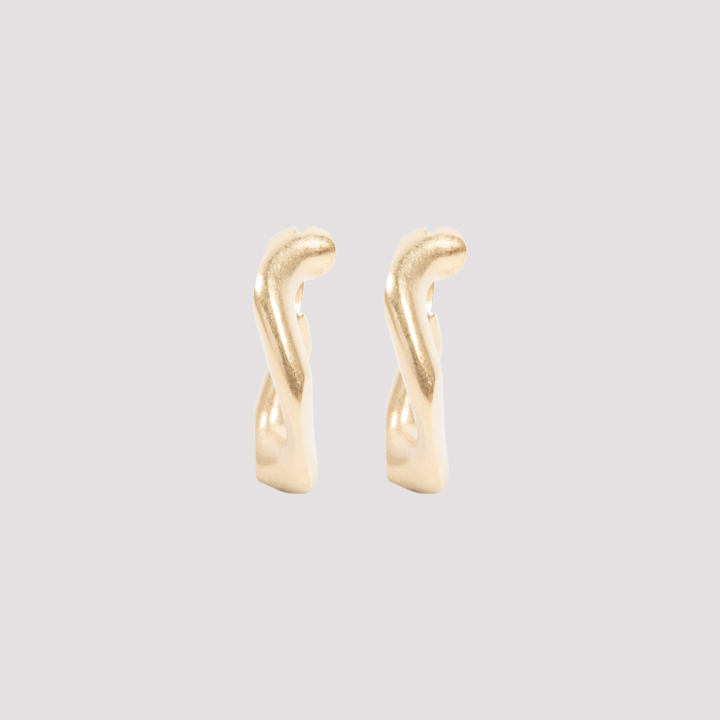 Maison Margiela Twisted Chain Earrings In Yellow