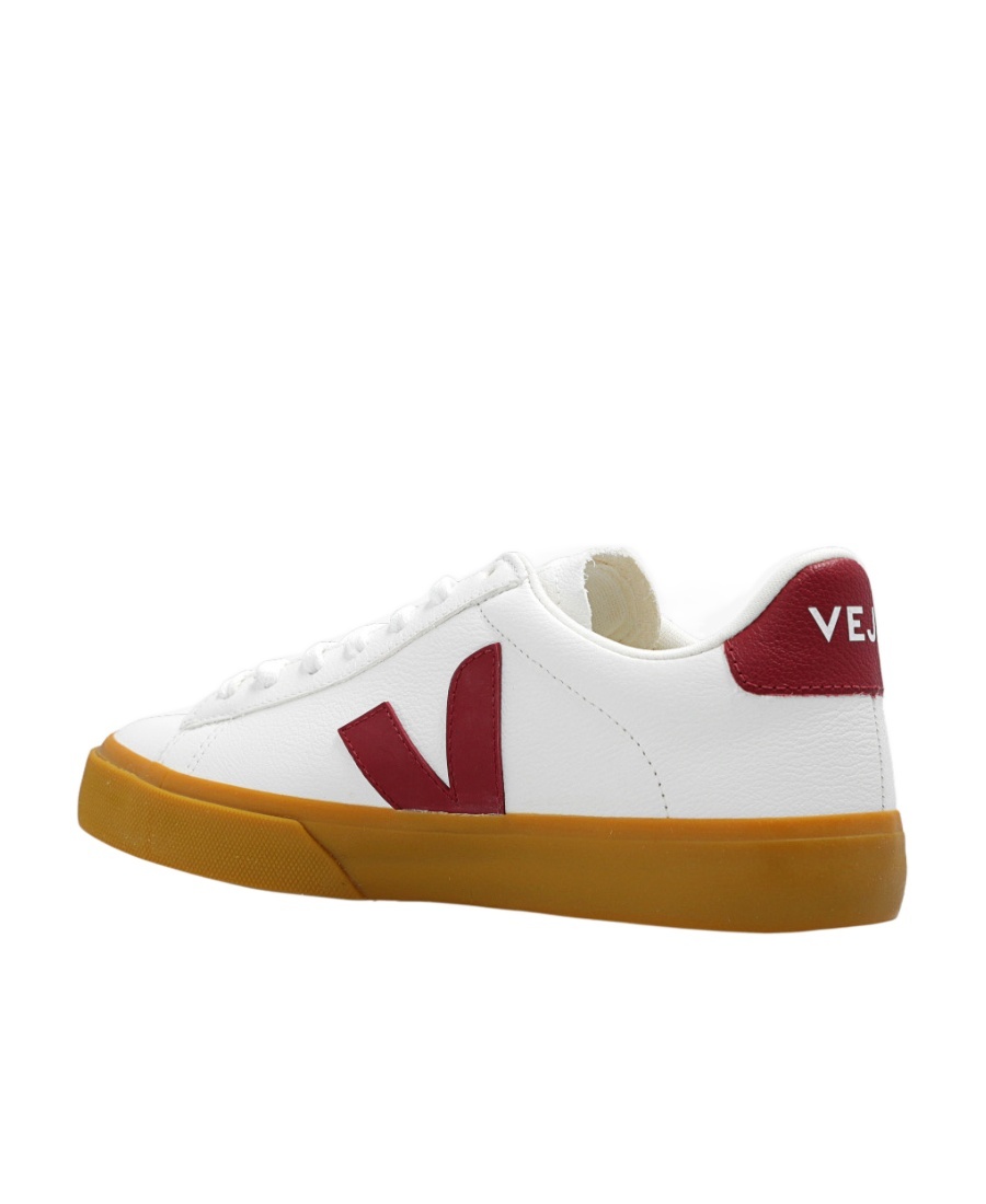 Shop Veja Campo Leather Sneakers In White