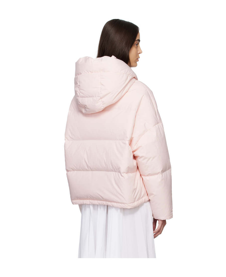 Yves Salomon Pink Quilted Down Jacket In Pink