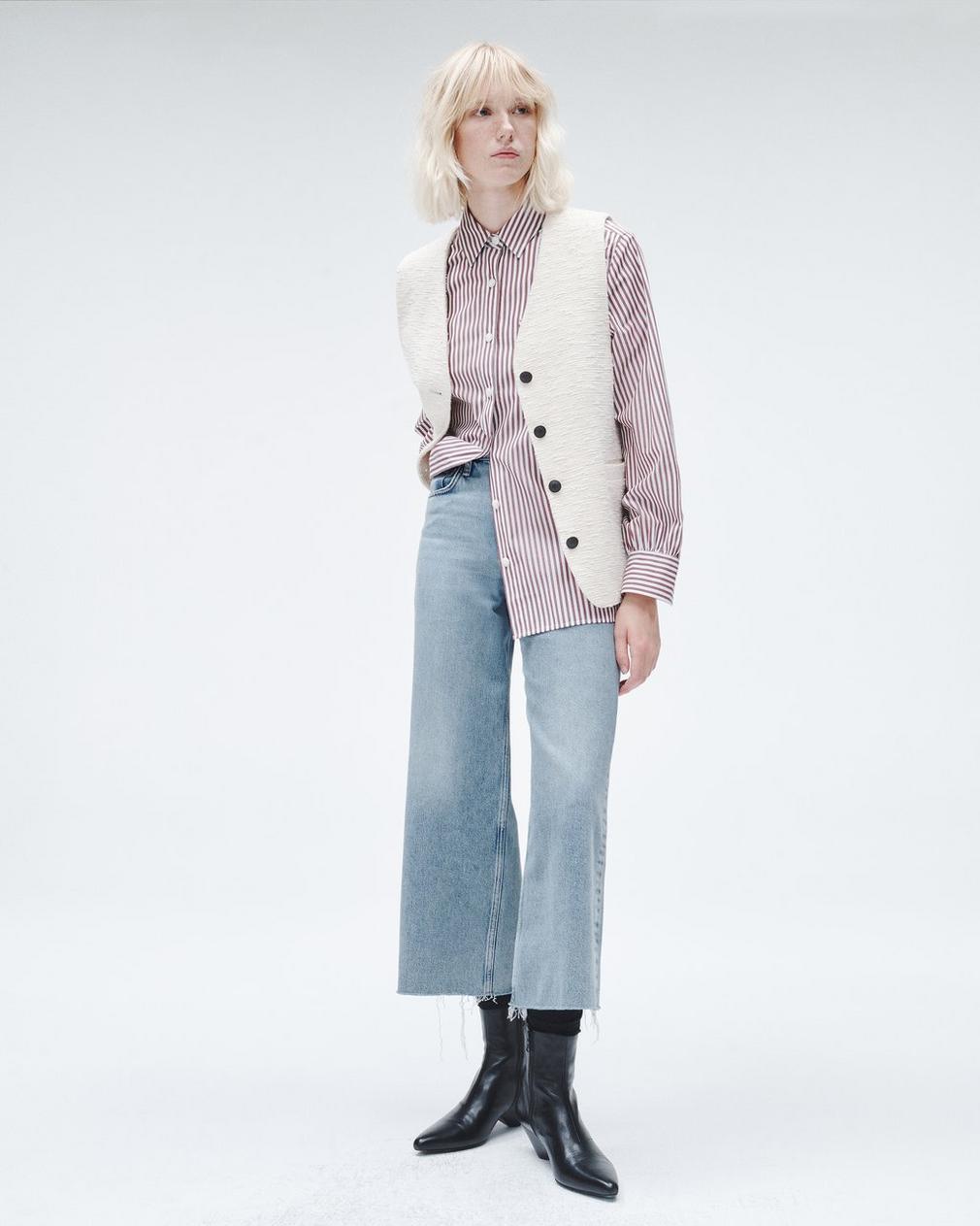 Rag & Bone High-rise Vintage Stretch Jeans Pants In Blue