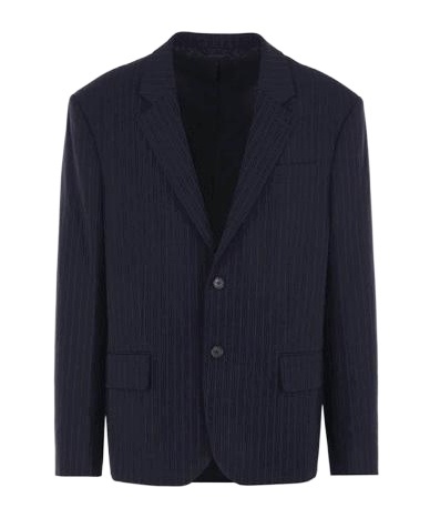 Acne Studios Long-sleeved Suit Jacket In Blue