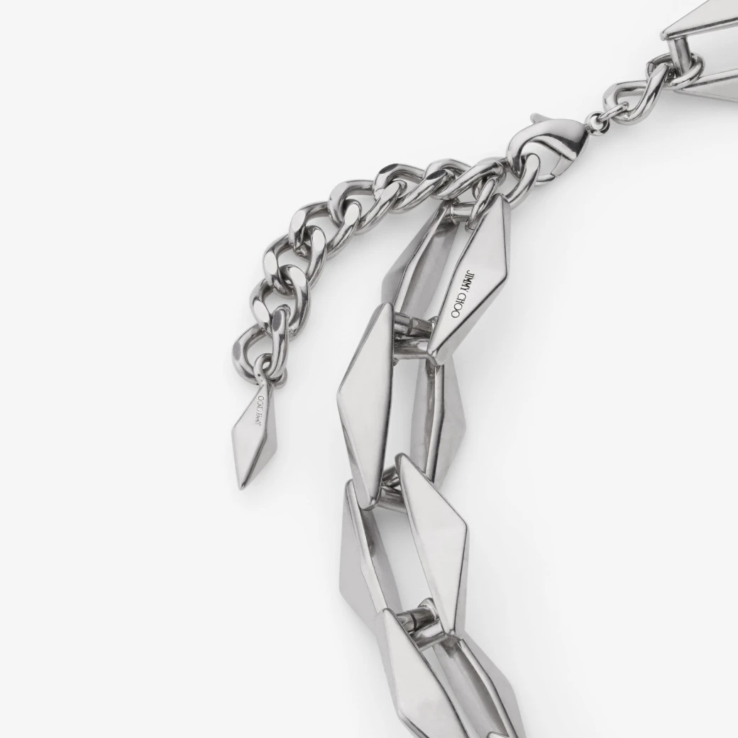 Jimmy Choo 'linkage De Diamant' Necklace In White