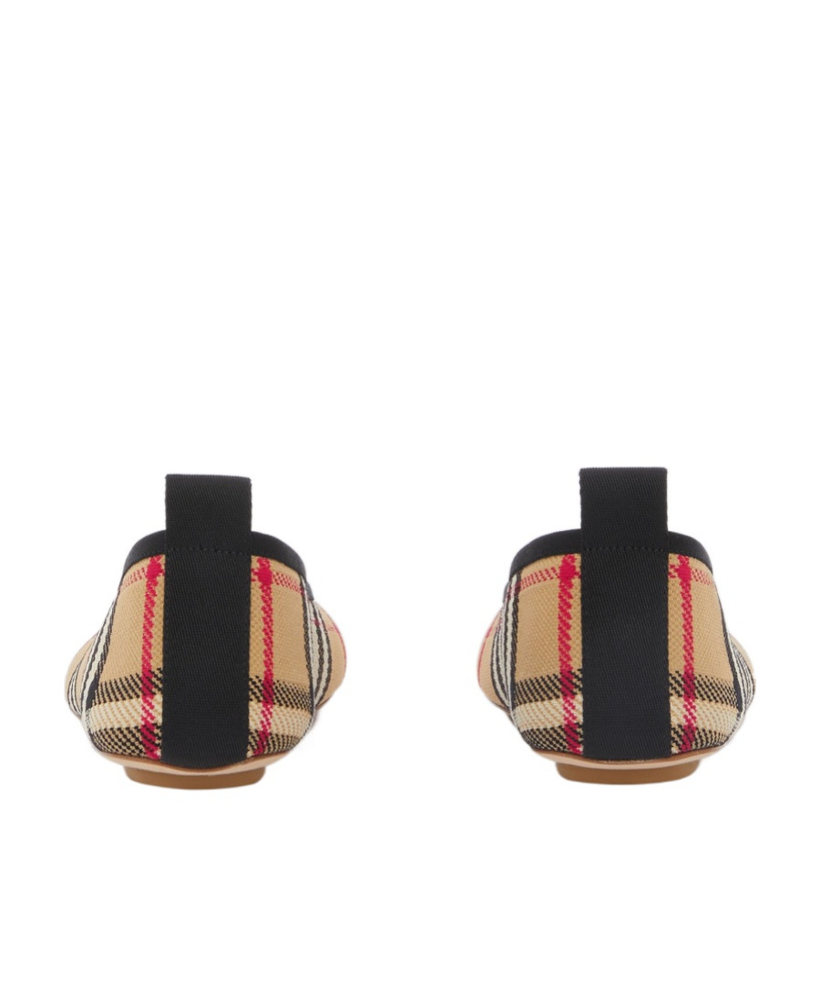 Burberry Beige Vintage Check Ballerina Flats In Nude
