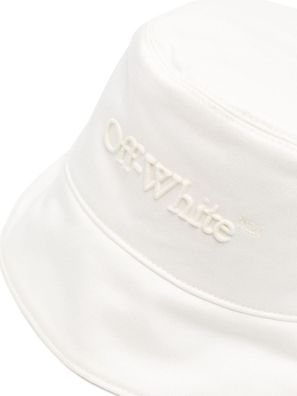 Off-white Bookish Logo-detail Bucket Hat In White