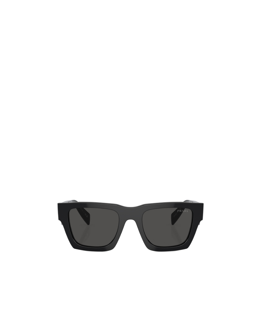 Prada Logo-arm Square-frame Sunglasses In Black
