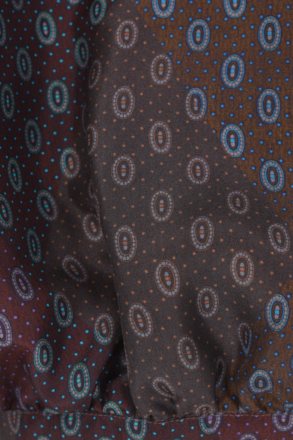 Dries Van Noten 01160-cedal 2127 Argyle Tie Motif Printed Silk Habotai Shirt Shirts Bordeaux In Black