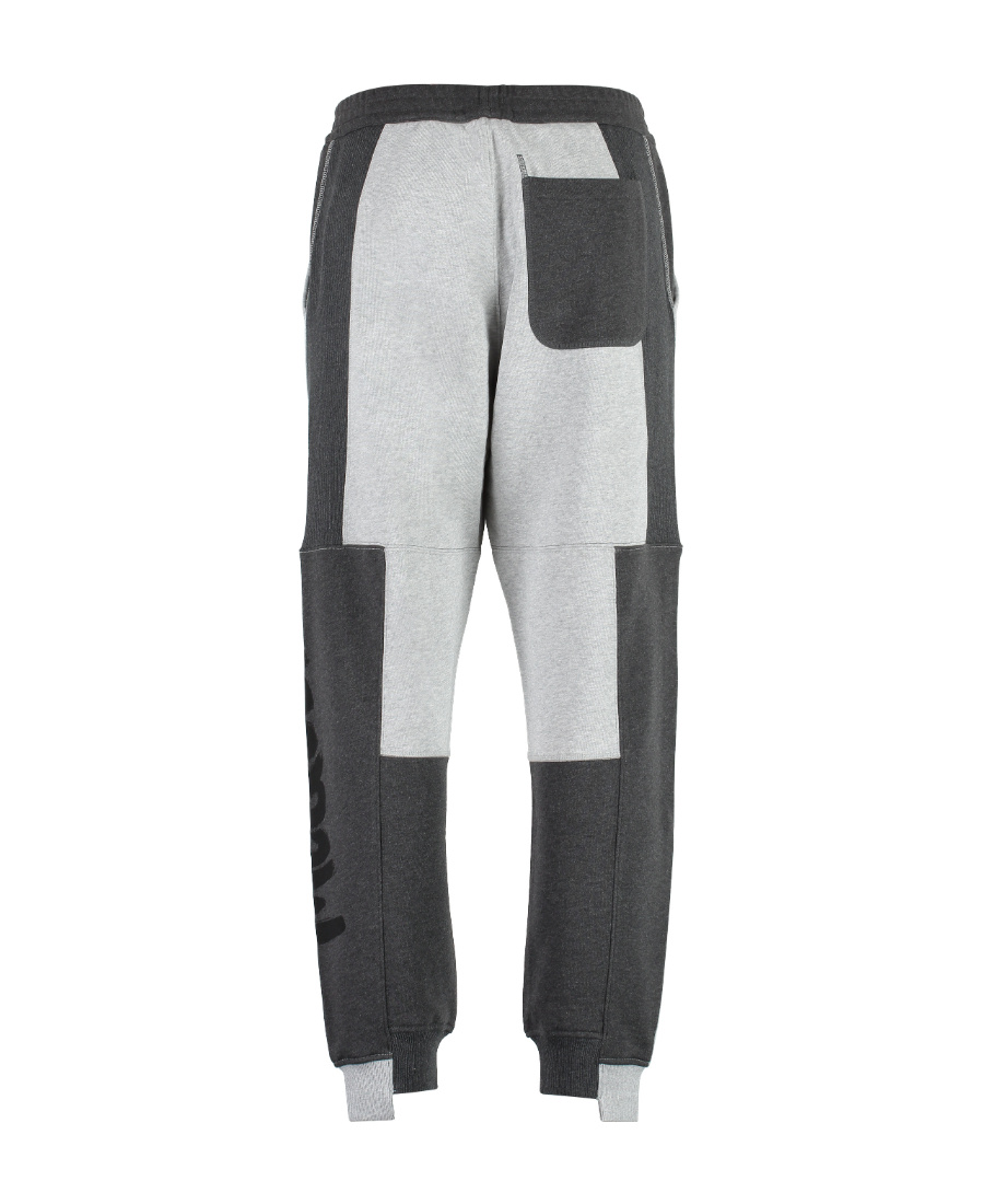 Alexander Mcqueen Logo Printed Colourblock Track Pants In White
