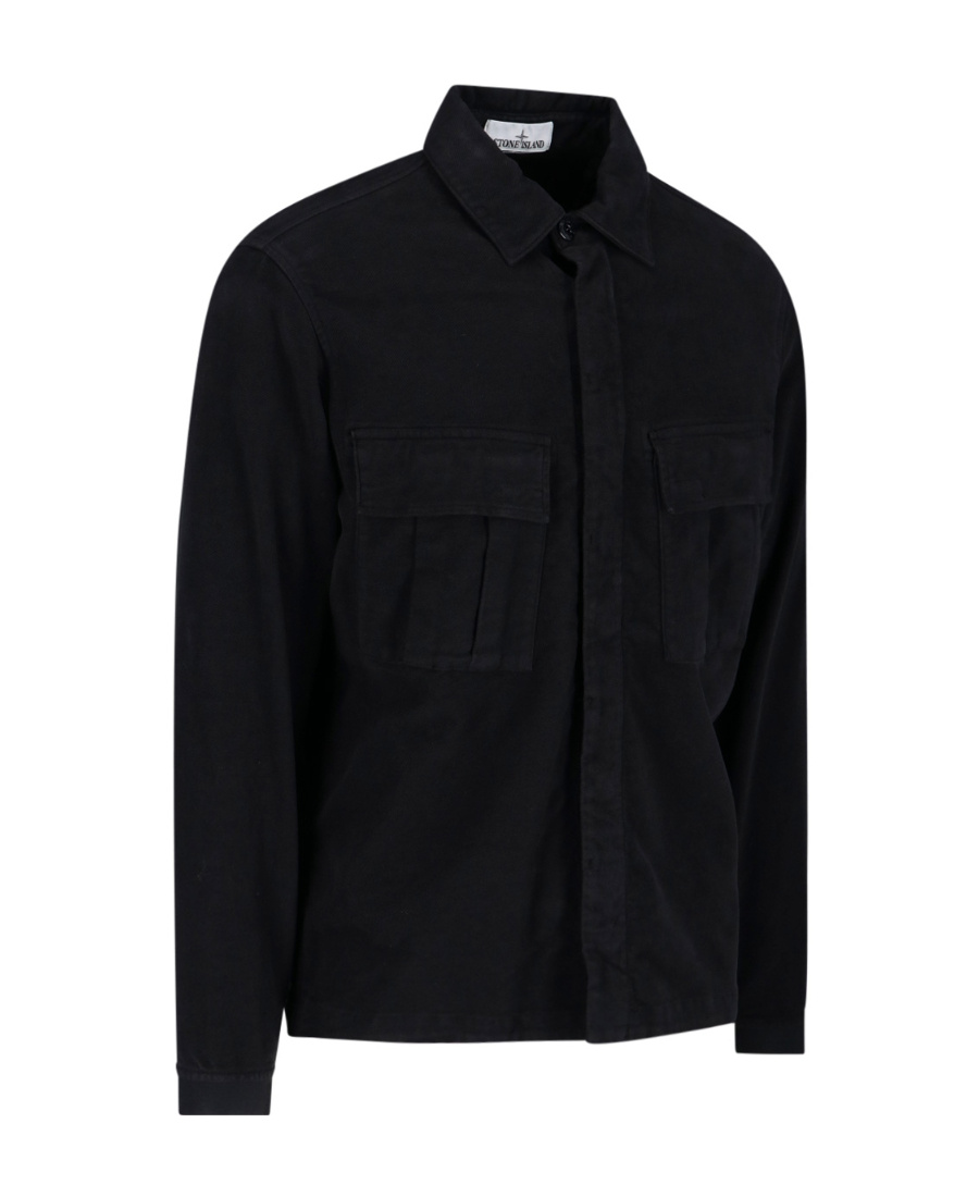 STONE ISLAND COMPASS-PATCH FLAP-POCKET SHIRT