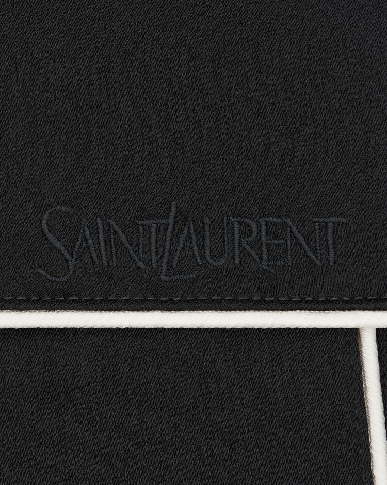 Saint Laurent Panelled-design High-neck Bomber Jacket In Black