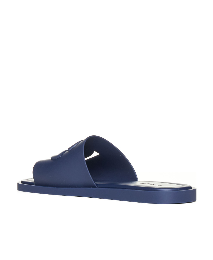 DOLCE & GABBANA LOGO-EMBOSSED CUT-OUT SLIDES