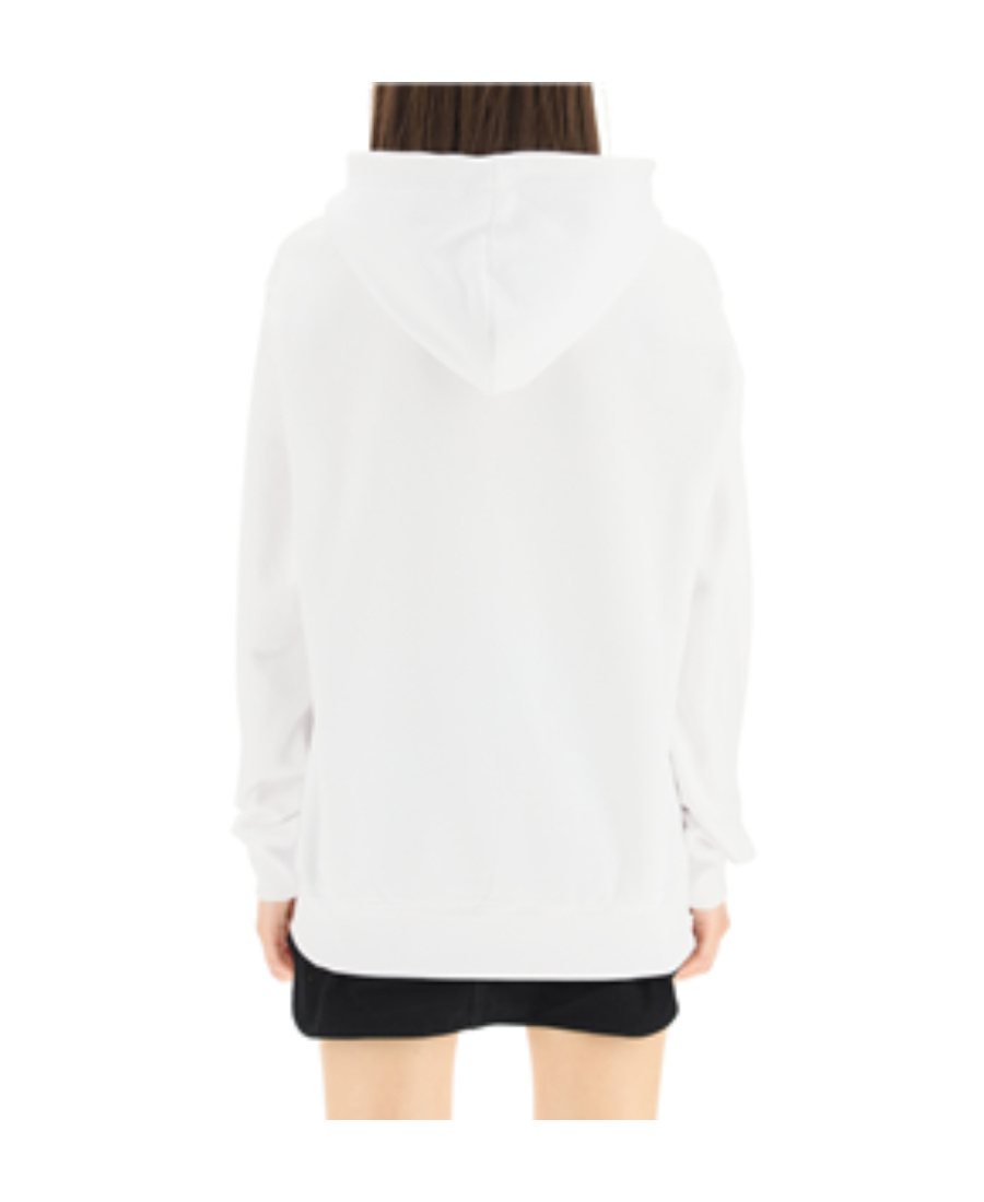 Moschino Woman Sweatshirt White Size M Organic Cotton In White