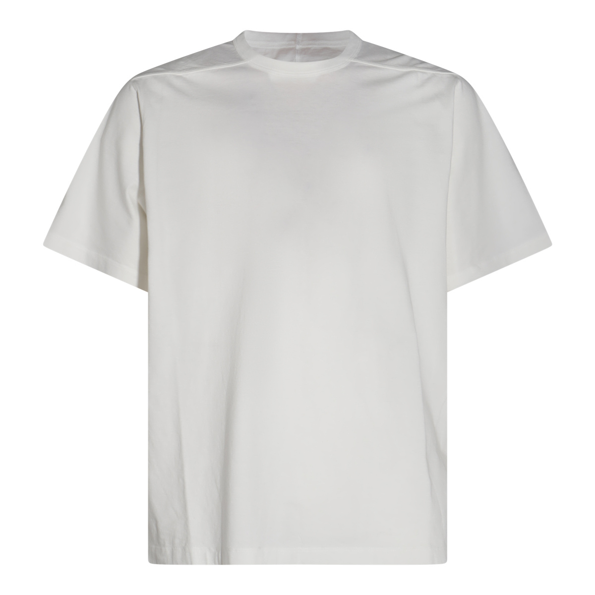 Rick Owens Open-necked Black Shirt In White