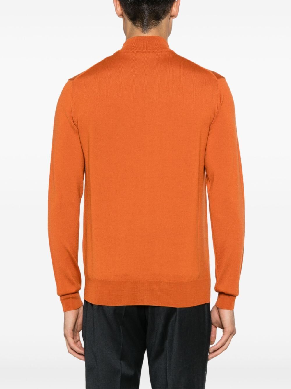 Altea Mock-neck Wool Sweater In Orange