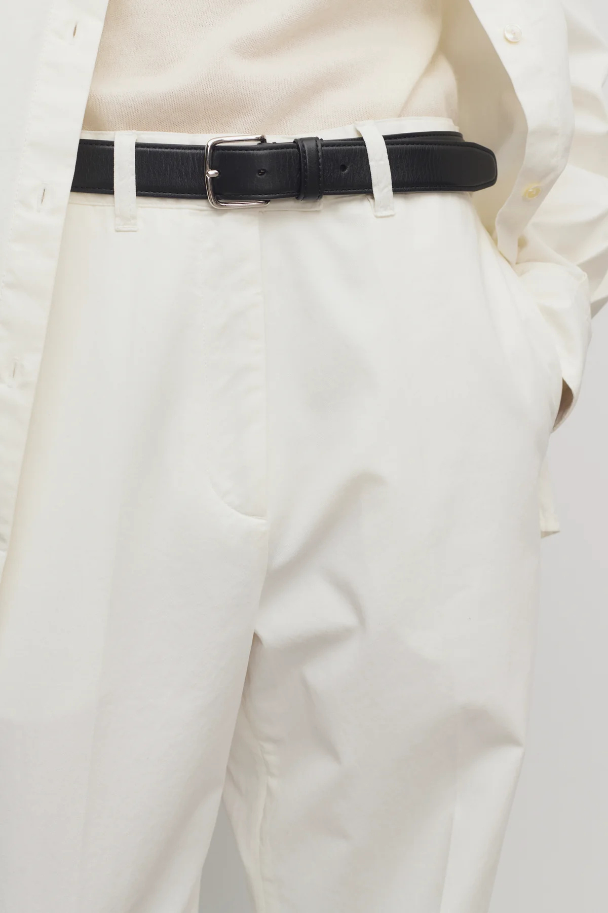 The Row Belt Loop Casual Pants In White