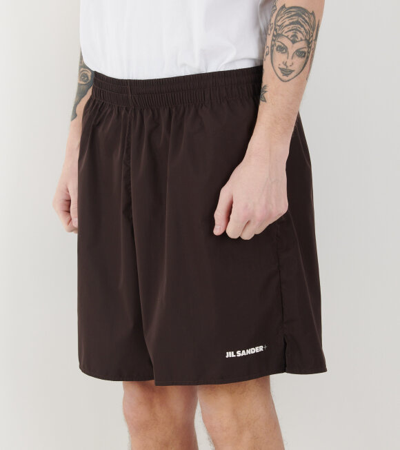 Jil Sander Elastic Waist Shorts In Black