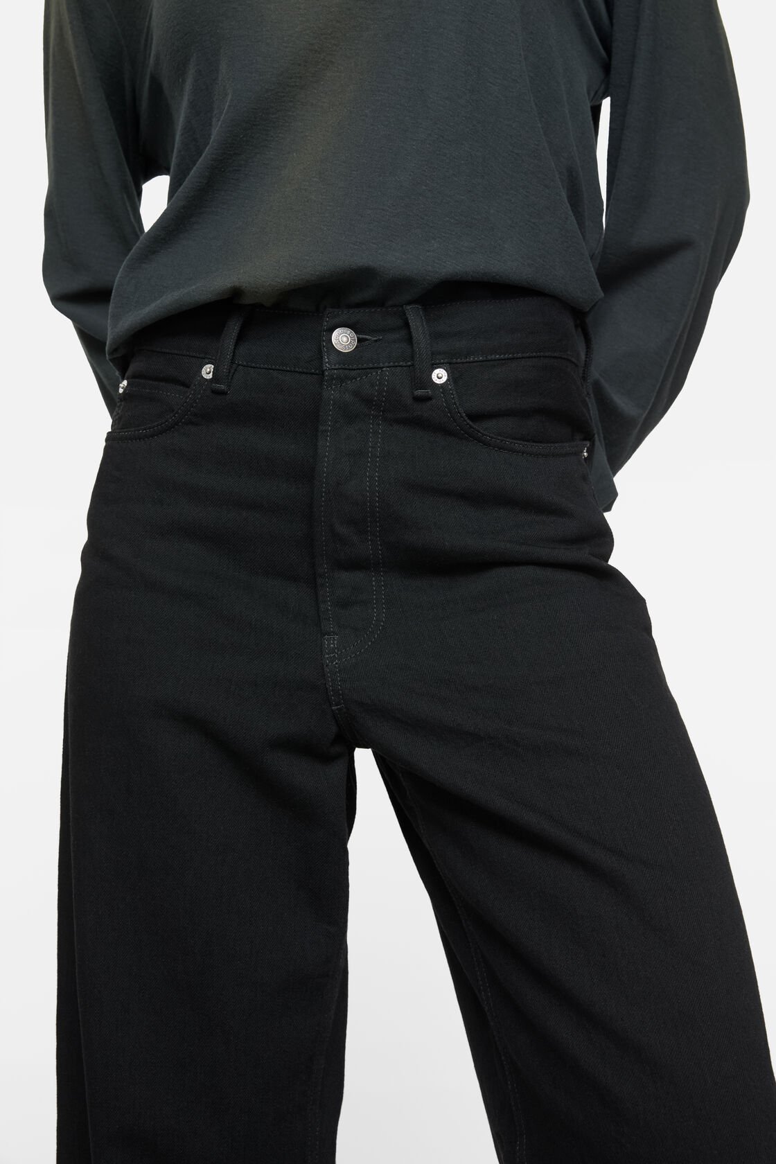 Acne Studios Jeans With Belt Loops In Black