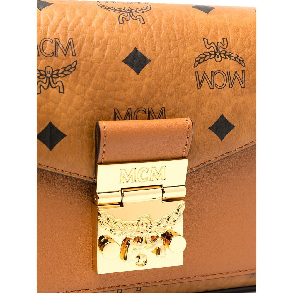 Mcm Visetos-print Messenger Bag In Brown