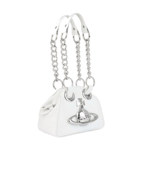 Vivienne Westwood Archive Orb Chain Handbag In White