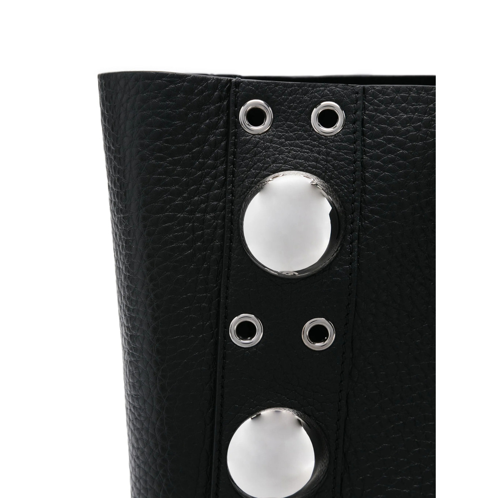 Valentino Studded Leather Tote Bag In Black