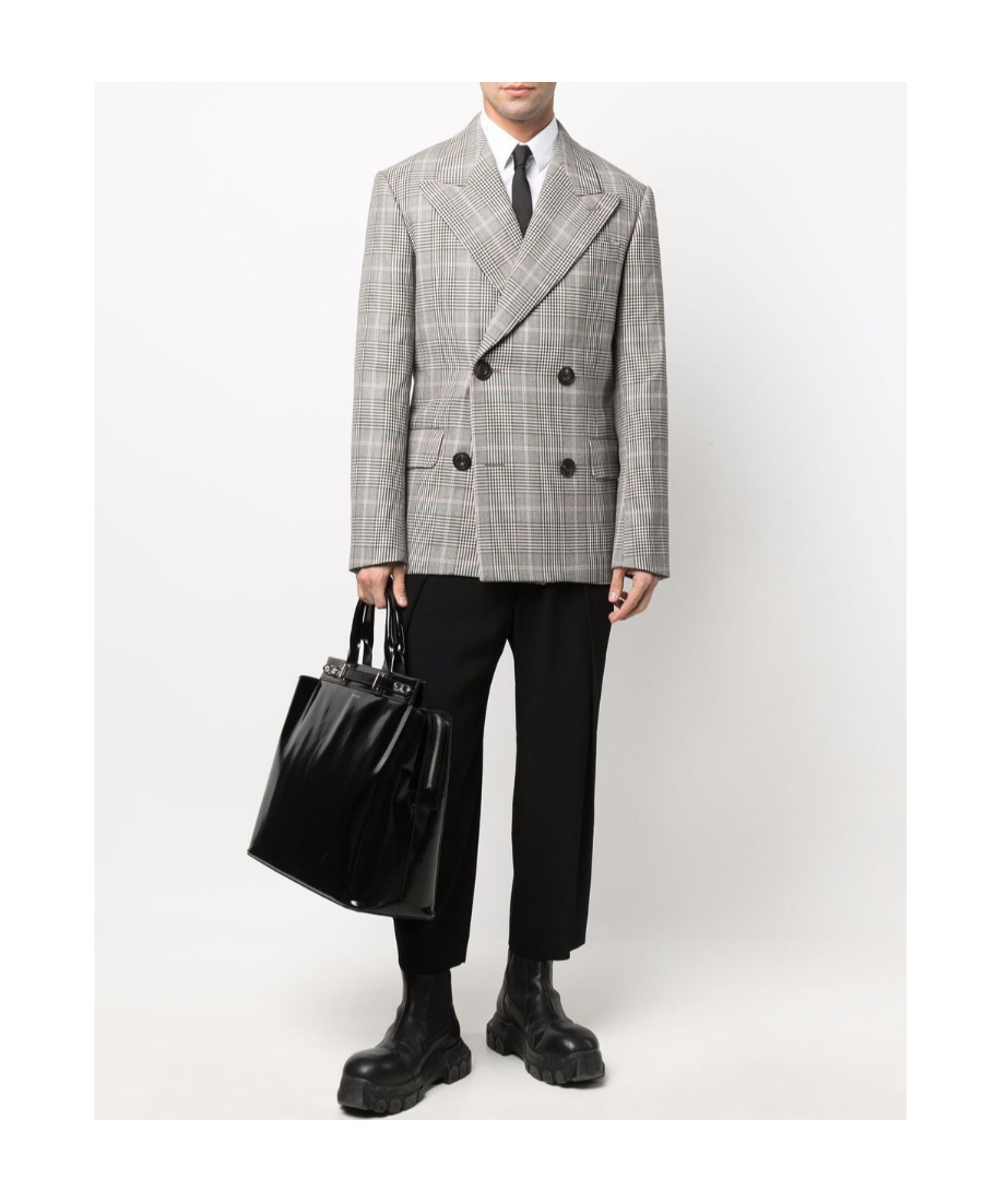 Balmain Cropped Side-stripe Trousers In Black