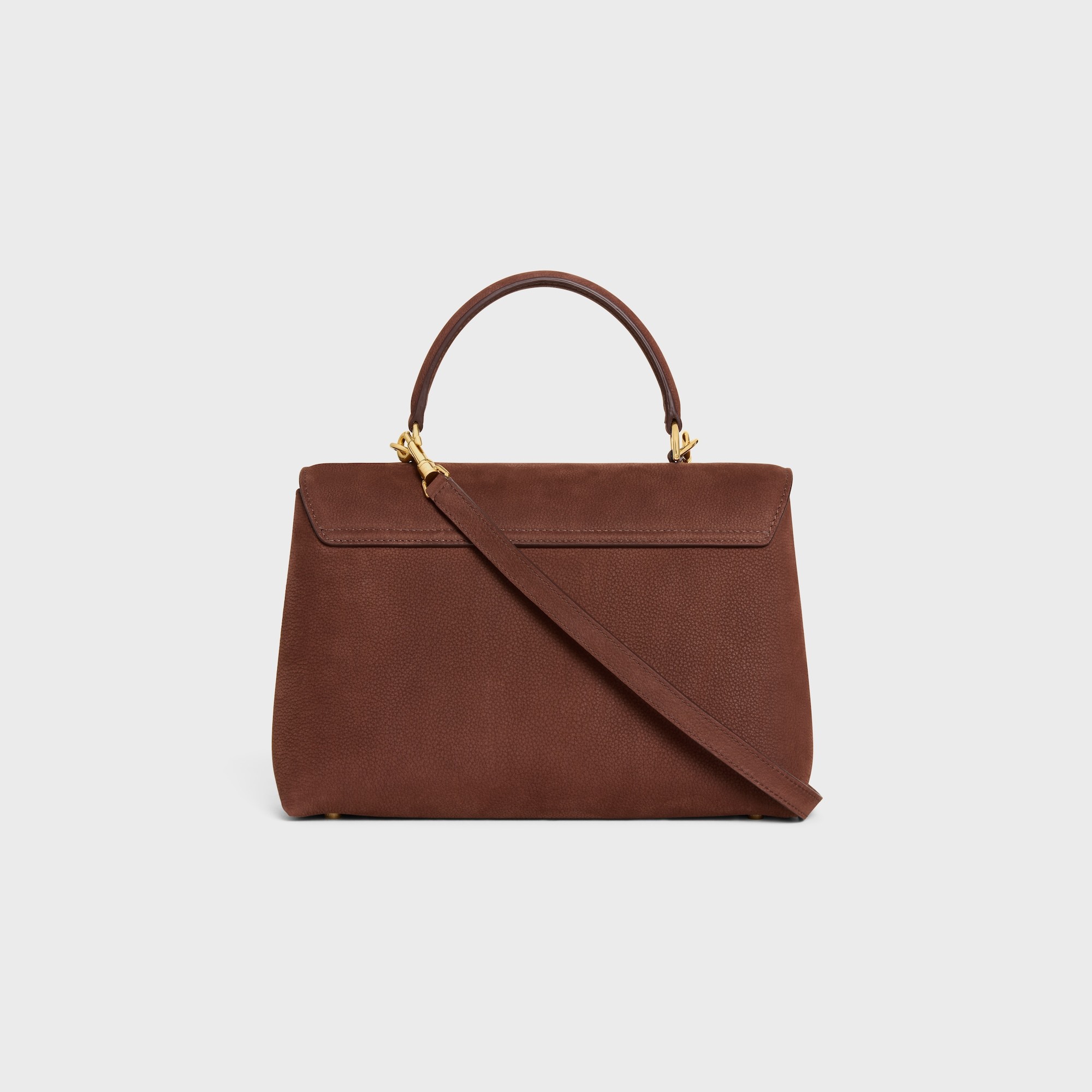 Celine Medium Nino Bag In Grained Nubuck Calfskin In Brown