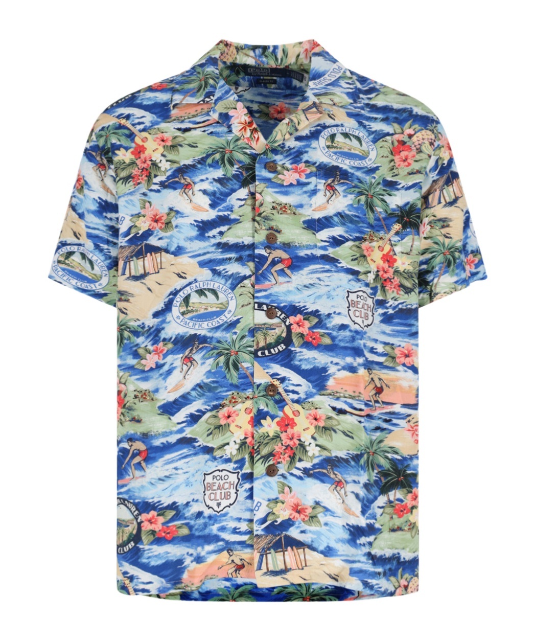 Polo Ralph Lauren Short Sleeve Tropical Print Lightweight Shirt In Multicolor