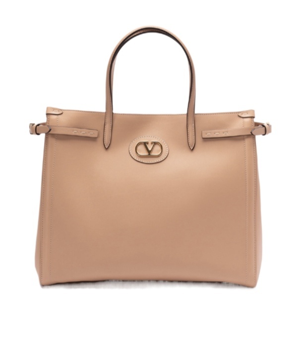 Valentino `antibes` Medium Tote Bag In Nude
