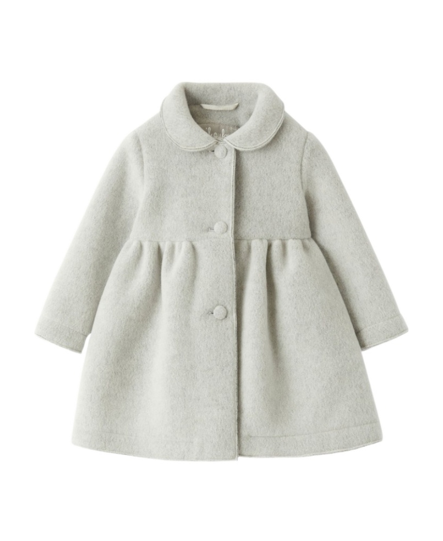 Il Gufo Rounded-collar Fleece Coat In White