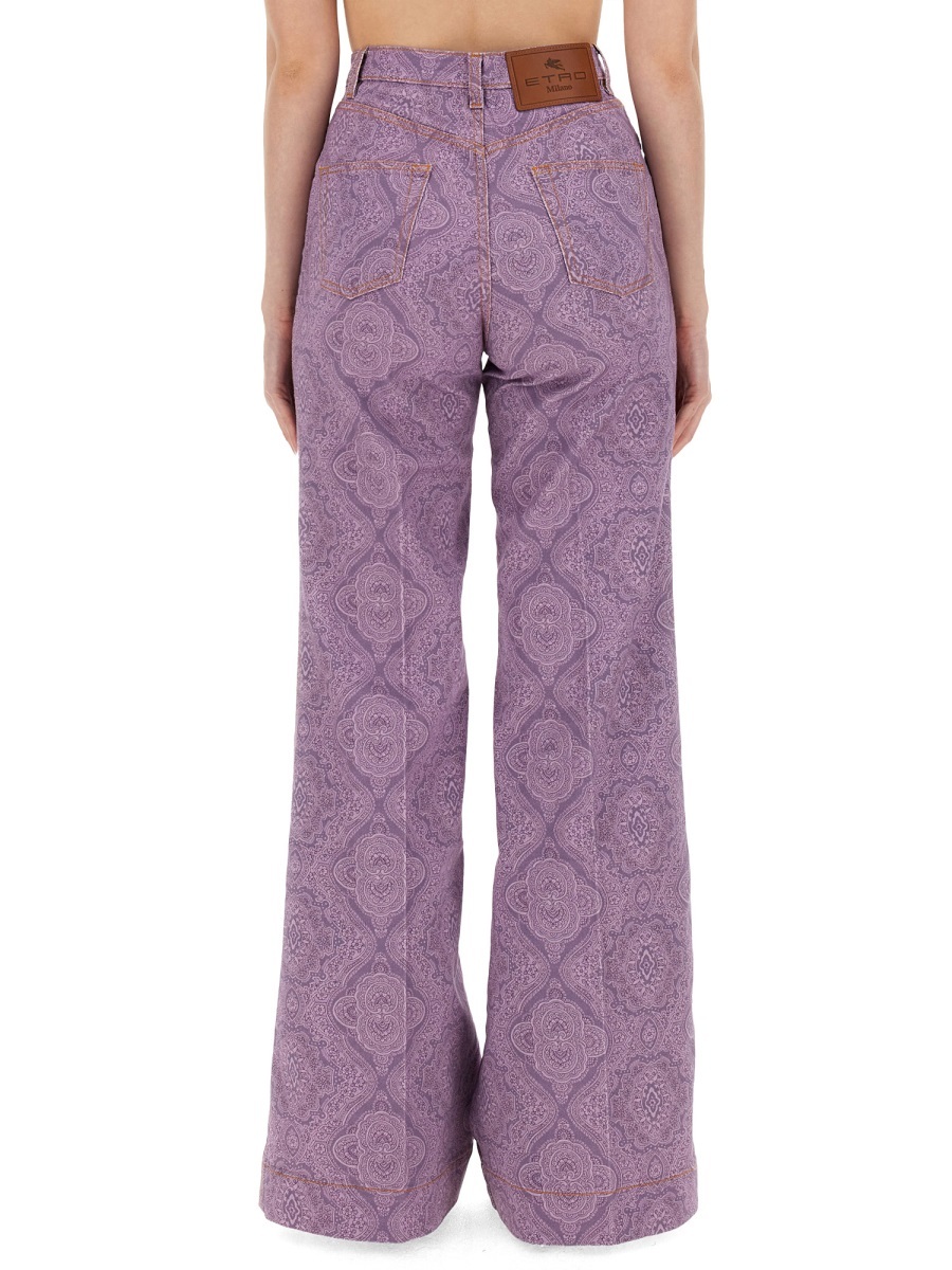 ETRO ETRO GEOMETRIC-PRINTED HIGH-WAIST FLARED TROUSERS