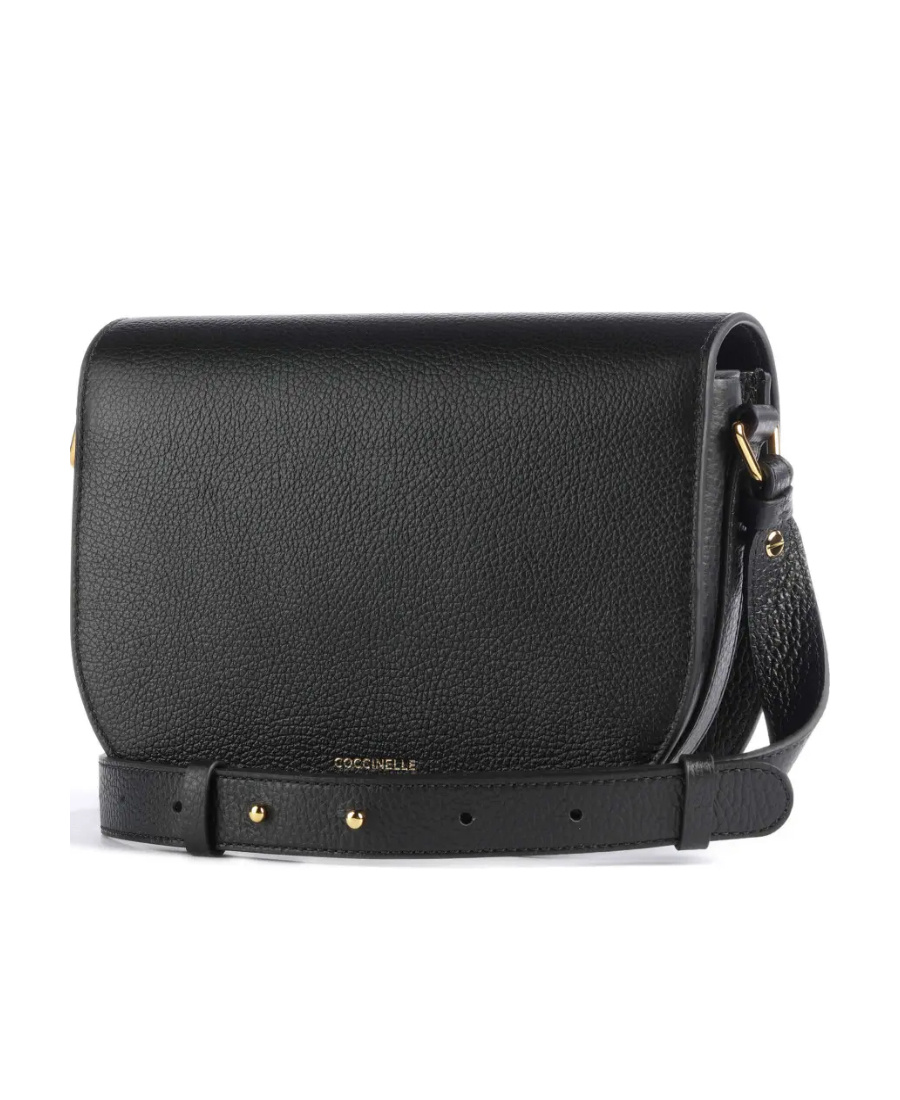 Shop Coccinelle Small Dew Shoulder Bag In Black